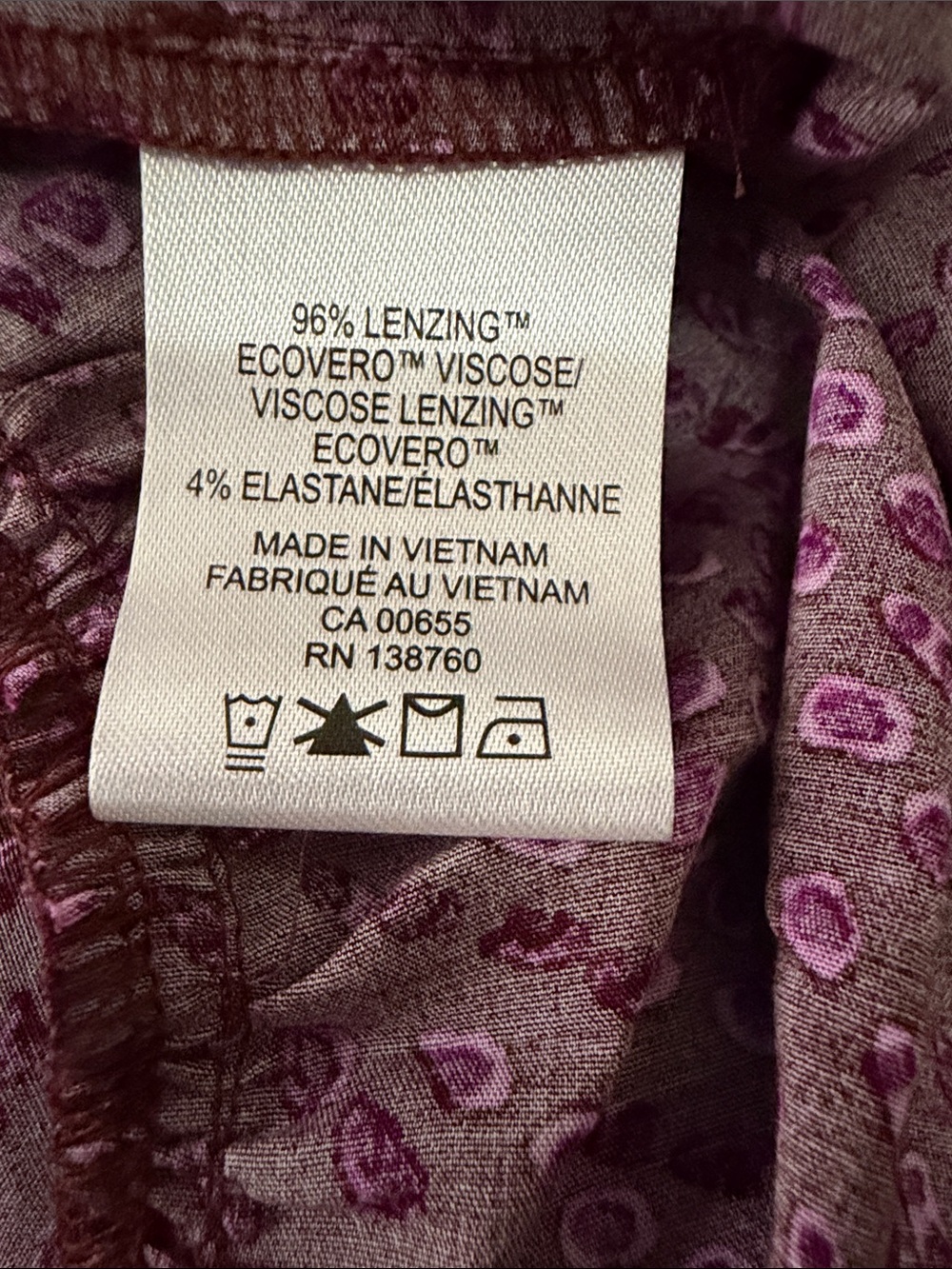 Penn. Penningtons Burgundy Abstract Print Tie Waist Midi Dress - Size 1X - Picture 12 of 14